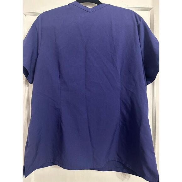 Maevn Women's Active V-Neck Pocket Scrub Top Purple XXL 2XL - Picture 2 of 5